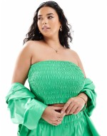Curve Kaye cotton beach set in bright green