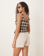 Celeste waistcoat in mono gingham