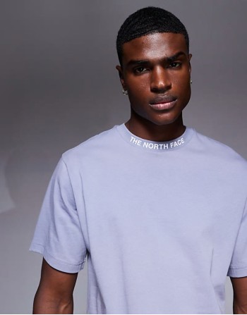 Zumu neck logo t-shirt in purple