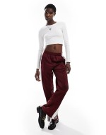 long sve ribbed shrunken top in white