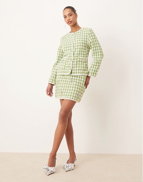 Dream  tweed co-ord in green