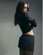 tailored micro shorts in dark grey