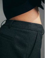 tailored micro shorts in dark grey