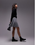 cardigan and skirt co-ord in grey